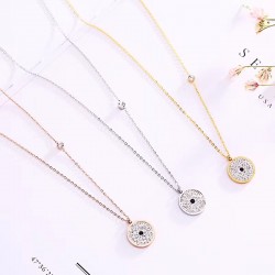 Zirkon Daş Bezeli Bayan Çelik Kolye