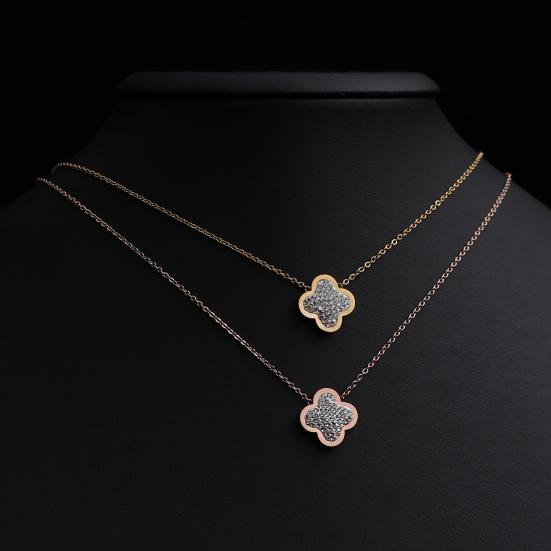 Toptan Zirkon Taşlı Bayan Çelik Kolye Modeli Fiyatları