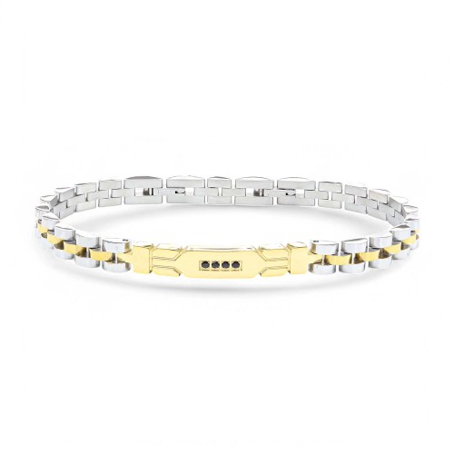 Zirkon Taşlı Sarı Full Çelik Bileklik