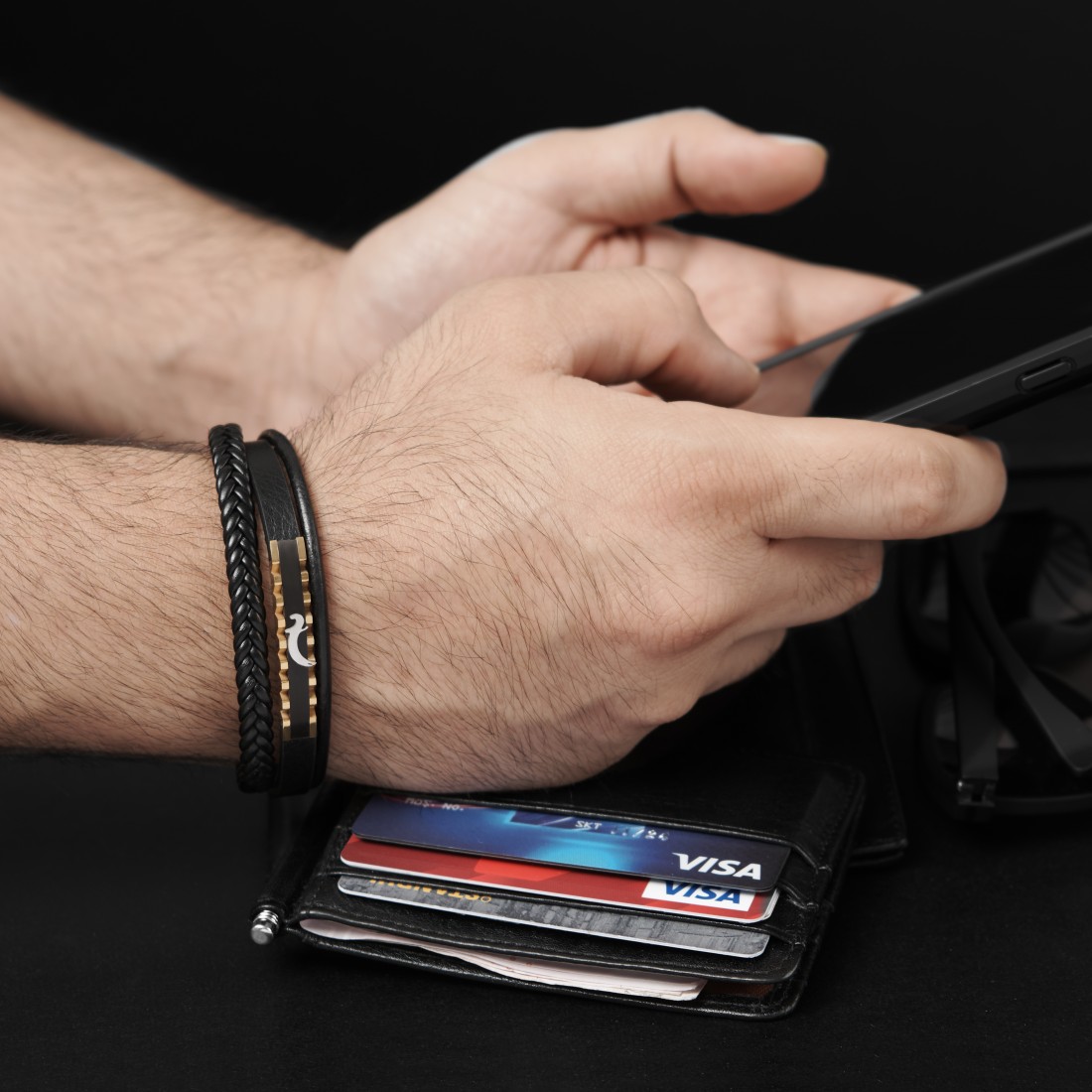 Toptan Zülfikar Kılıcı Çoklu Hakiki Deri Çelik Bileklik Fiyatları