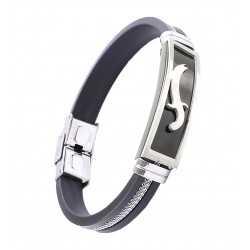 Zülfikar Kılıcı Kauçuk Hasır Çelik Bileklik