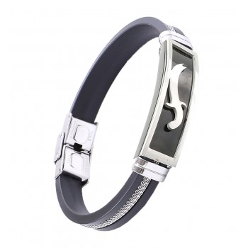 Zülfikar Kılıcı Kauçuk Hasır Çelik Bileklik