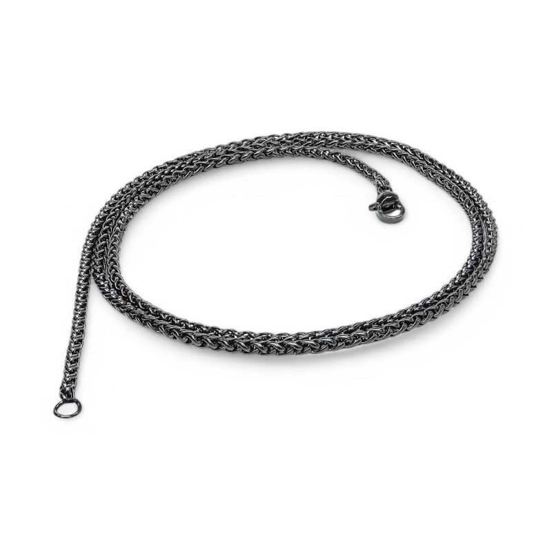 Siyah Renk Çelik Kolye 2.5mm