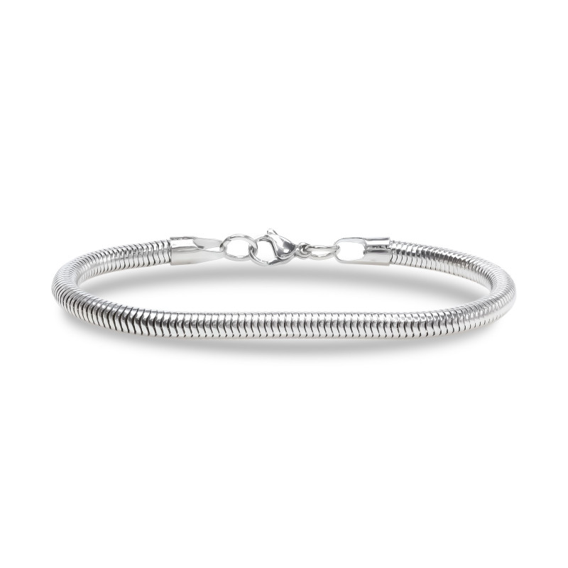 Spiral Örgü Çelik Zincir Bileklik 6mm