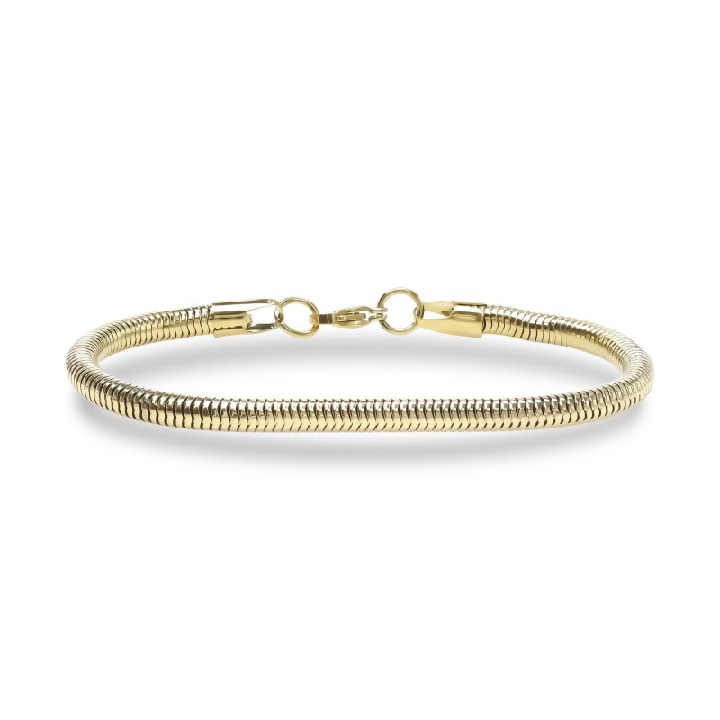 Spiral Örgü Çelik Zincir Bileklik 6mm